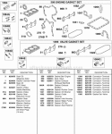EngineValve Gasket Sets Terminal Connectors Diagram and Parts List for 437447-0205-E2  Briggs and Stratton Engine